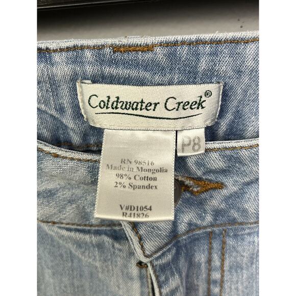 Coldwater Creek Cropped Jeans Women's Petite 8P Blue Denim Mid Rise Light Wash - Picture 4 of 7